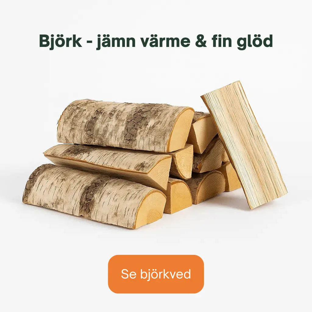 Ugnstorkad björkved – jämn värme och fin glöd