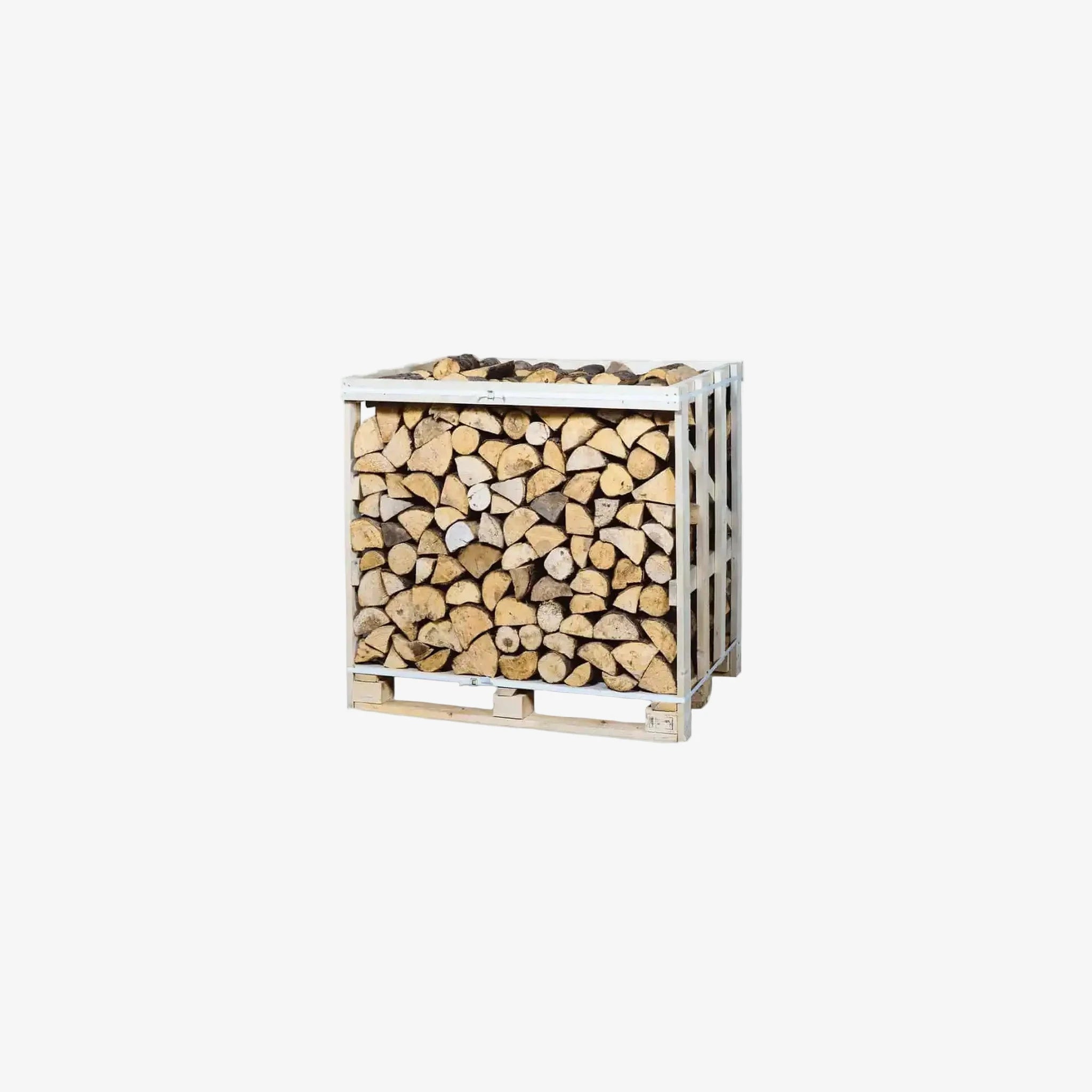 Askved halvpall 1,0 m³ ugnstorkad ved med stark glöd – VedOnline.se