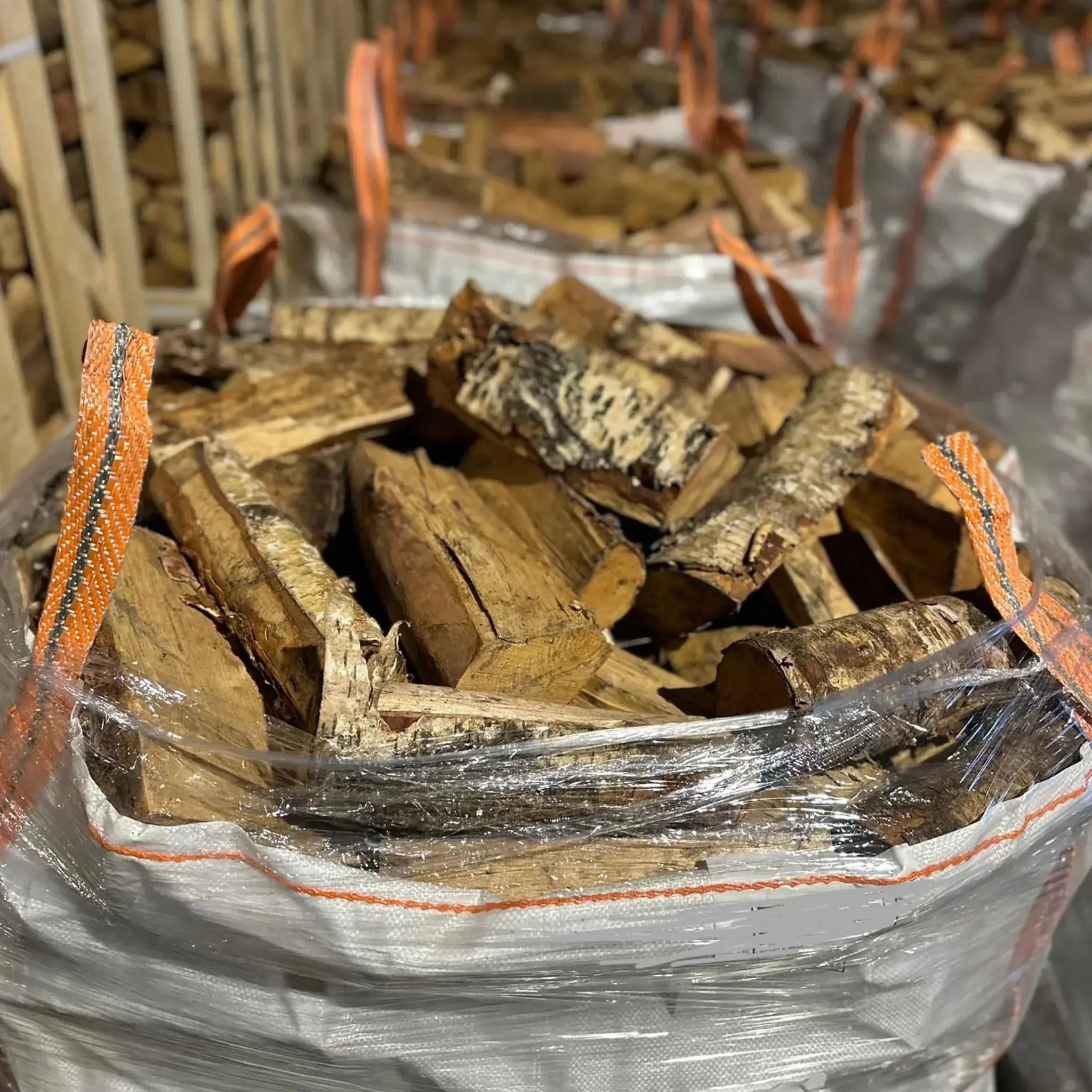 Björkved BigBag B-klass 2×0,8 m³ ugnstorkad ved – VedOnline.se