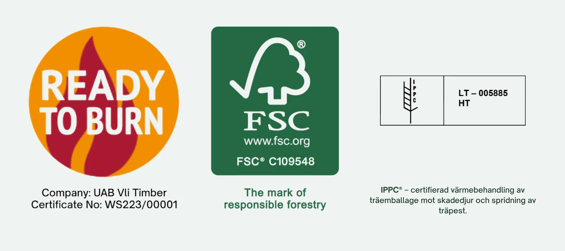 VedOnline – Ready to Burn, FSC® och IPPC®-certifierad premiumved, torr, hållbar och miljösäker.